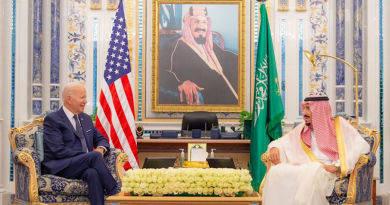 US President Joe Biden and Saudi Arabia's King Salman meeting at Al-Salam Palace in Jeddah. (SPA)