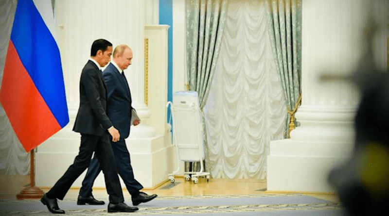Indonesian President Joko “Jokowi” Widodo and Russian President Vladimir Putin at the Kremlin Palace in Moscow, June 30, 2022 [Courtesy Press, Media and Information Bureau of Indonesia’s Presidential Secretariat]