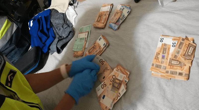 Police seized EUR 60,000 in cash during Operation Conifera. Photo Credit: INTERPOL