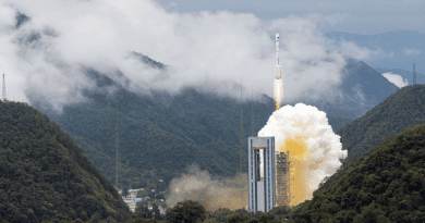 Rocket carrying satellite of BeiDou Navigation Satellite System blasts off from Xichang Satellite Launch Center in southwest China’s Sichuan Province (Xinhua/Jiang Hongjing, NDU Press)