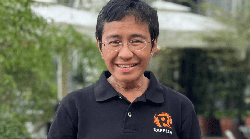 A photo of Maria Ressa at a press conference held on October 9, 2021, following her Nobel Peace Prize win. Photo Credit: Rappler