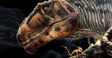 An international team that includes a University of Minnesota Twin Cities researcher has discovered a new big, meat-eating dinosaur, dubbed Meraxes gigas (illustrated above), that provides clues about the evolution and anatomy of predatory dinosaurs such as the Carcharodontosaurus and Tyrannosaurus rex. CREDIT: Jorge Gonzalez