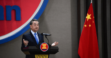 China's Foreign Minister Wang Yi speaks at the ASEAN Secretariat in Jakarta, July 11, 2022. [Photo courtesy ASEAN Secretariat]