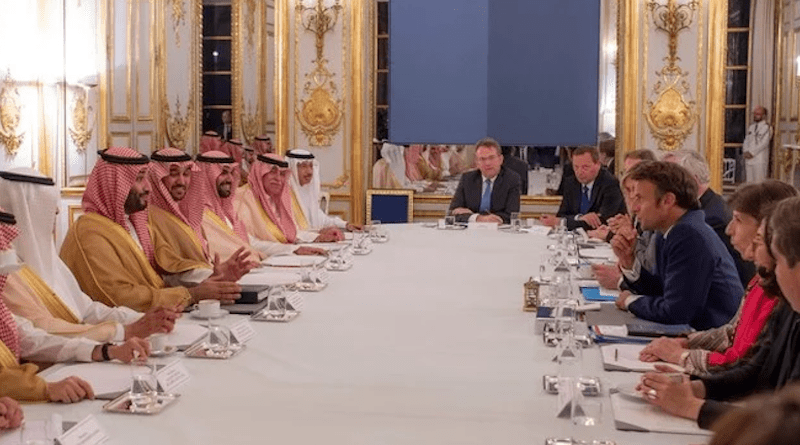 Saudi Crown Prince Mohammed bin Salman with France's President Emmanuel Macron. Photo Credit: SPA