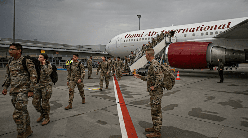 Soldiers assigned to the 3rd Armored Brigade Combat Team, 1st Cavalry Division arrive in Poznan, Poland, July 26, 2022. Photo Credit: Army Spc. Ellison Schuman