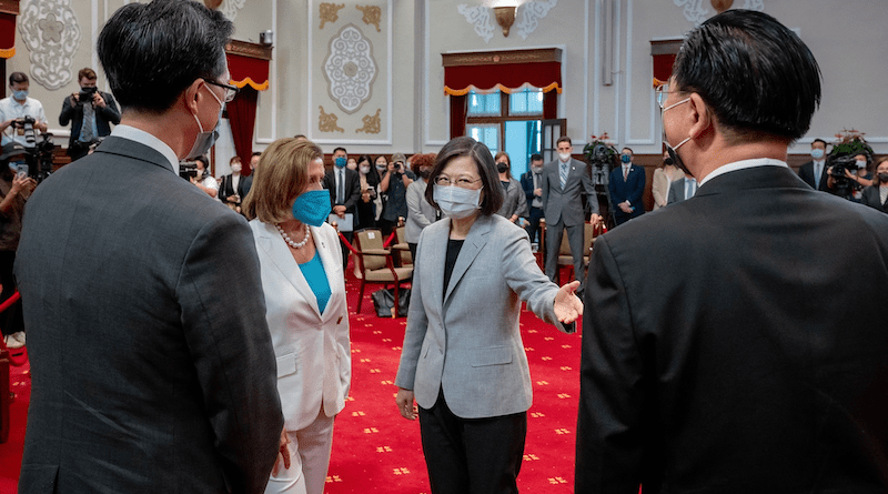 U.S. House Speaker Nancy Pelosi with Taiwan's President Tsai Ing-wen. Photo Credit: Taiwan's Ministry of Foreign Affairs