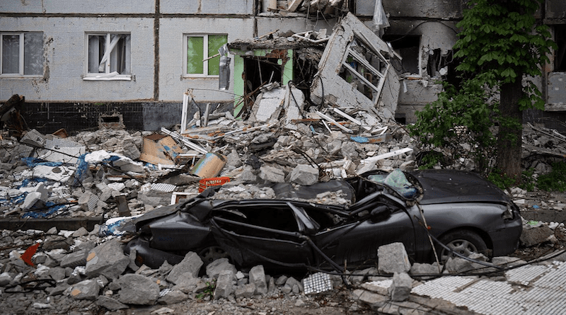 File photo of aftermath of shelling in Kharkiv, Ukraine. Photo Credit: Chase Baker, Wikipedia Commons