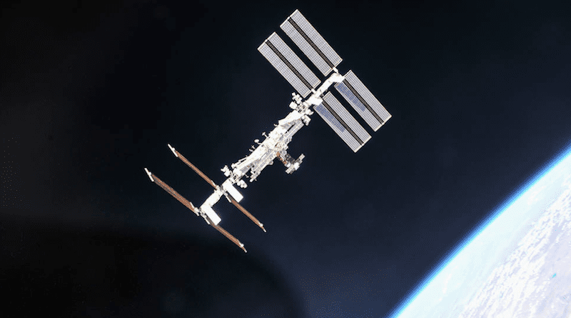 A photo of the International Space Station taken by Expedition 56 crew members from a Soyuz spacecraft after undocking on October 4, 2018. Credits: NASA