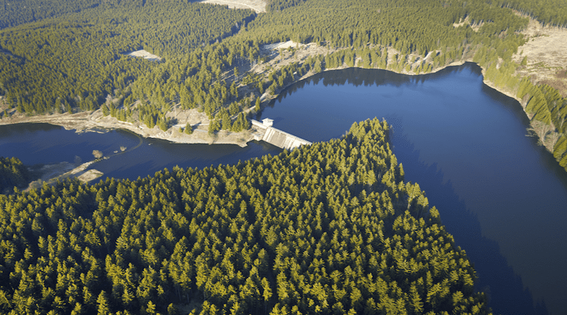 The Rappbode reservoir in the Harz region is surrounded by forests and is the largest drinking water reservoir in Germany. CREDIT: André Künzelmann/UFZ