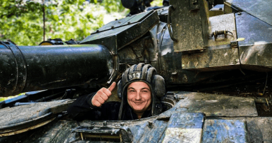 Ukrainian soldier in tank. Photo Credit: Ukraine Defense Ministry