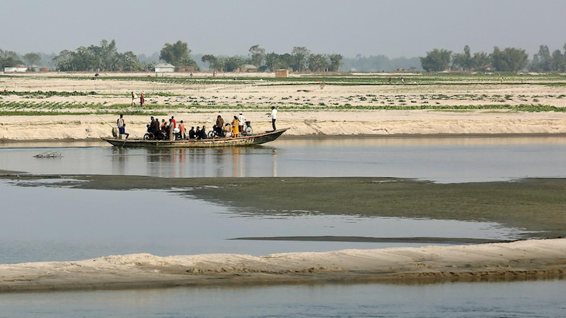 The Teesta river in Bangladesh