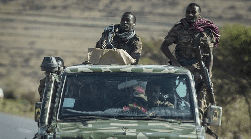 Soldiers in Ethiopia’s Tigray region. Photo Credit: Tasnim News Agency