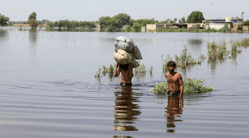 A flooded village in Matiari, in the Sindh province of Pakistan. Photo Credit: UNICEF/Asad Zaidi