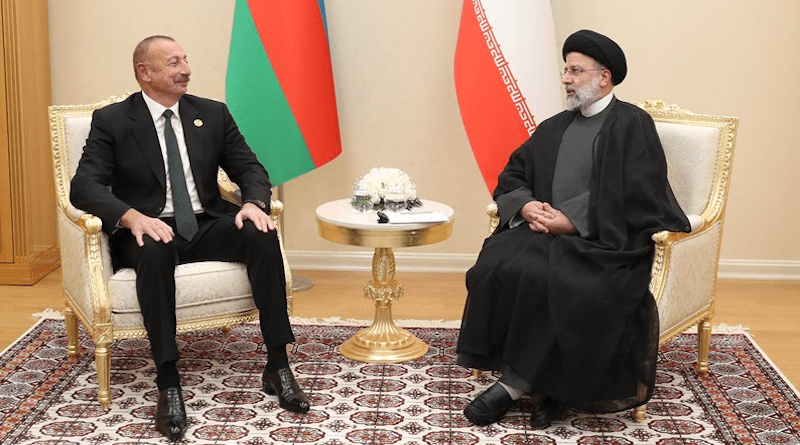 File photo of Azerbaijan's President Ilham Aliyev with Iran's President Ebrahim Raisi. Photo Credit: Tasnim News Agency