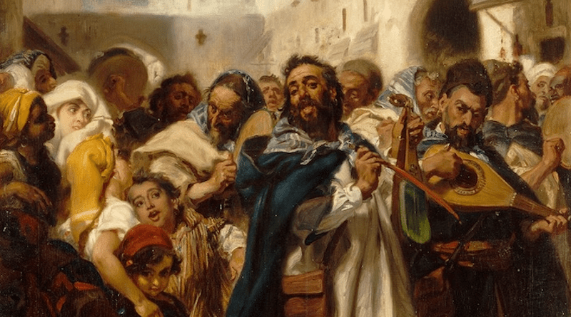 Detail of "Jewish Festival in Tetuan," by Alfred Dehodencq, 1865, Paris Museum of Jewish Art and History