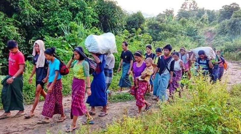 Some villagers in Chin State have fled to the Indian border in recent days. (Photo: Khine Murn Chun / Facebook)