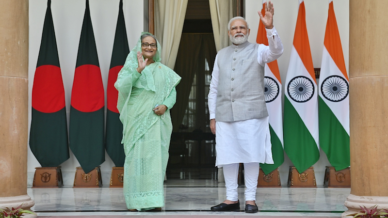 India's PM Narendra Modi meeting with the Prime Minister of Bangladesh, Ms. Sheikh Hasina, at Hyderabad House, in New Delhi on September 06, 2022. Photo Credit: PM India Office