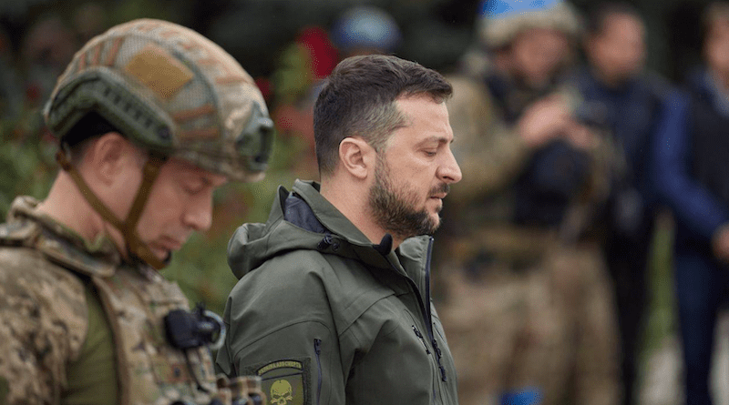 Ukraine's President Volodymyr Zelenskyy visits Izyum in Kharkiv, Ukraine. Photo Credit: Ukraine Defense Ministry