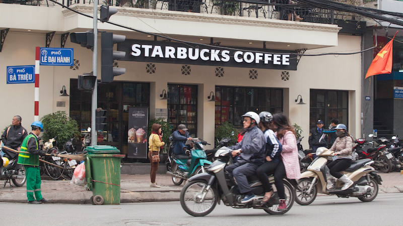 Starbuck's in Vietnam. Photos courtesy of Felix Abt and Edouard George