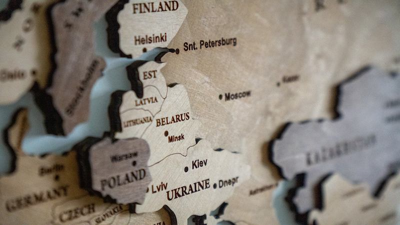 Map Voyage Cartography Travel Europe World Finland Belarus Poland Ukraine Eastern Russia Latvia Estonia