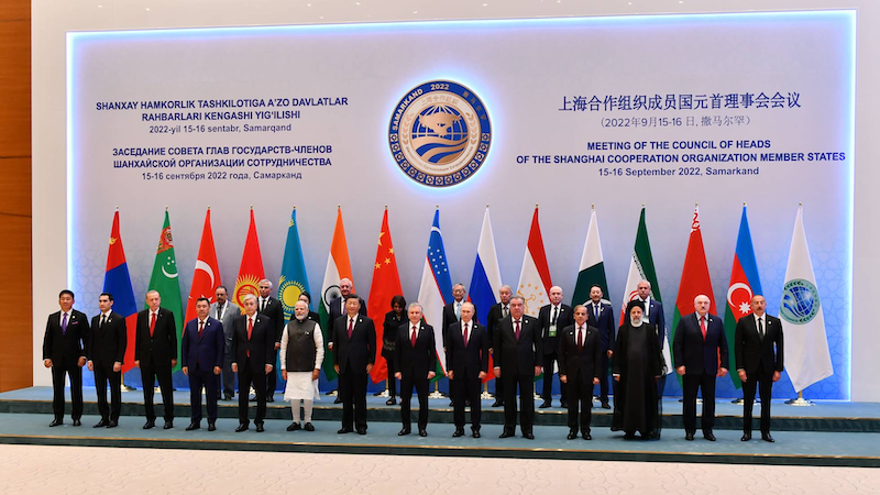 Shanghai Cooperation Organization in Samarkand, Uzbekistan 2022. Photo Credit: President.az