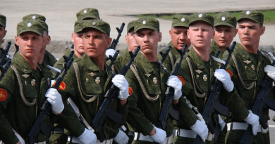 Parade Victory Day Samara Russian Soldiers Area Troops