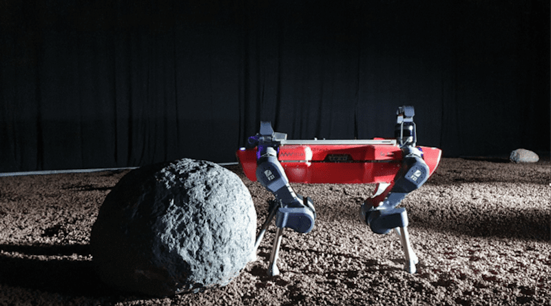 LEAP (Legged Exploration of the Aristarchus Plateau) is a mission concept study funded by ESA to explore some of the most challenging lunar terrains. CREDIT: ETH Zürich/RSL Robotics Labs