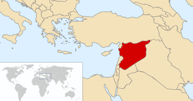 Location of Syria. Credit: Wikipedia Commons