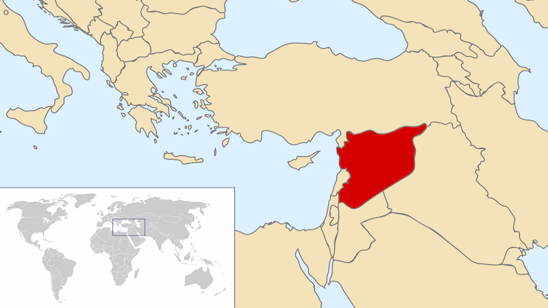 Location of Syria. Credit: Wikipedia Commons
