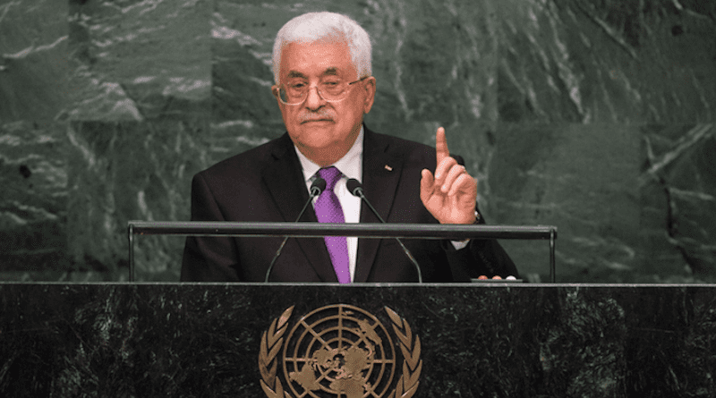 Palestinian Authority President Mahmoud Abbas address the United Nations General Assembly. (Photo: via United Nations website)