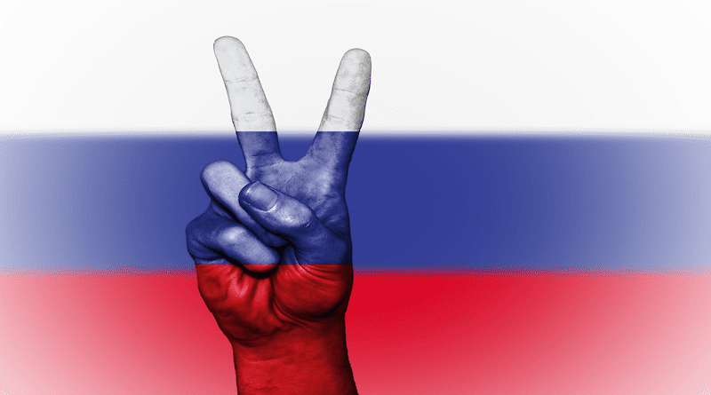 Russia Flag Peace Hand Nation Background Banner Colors