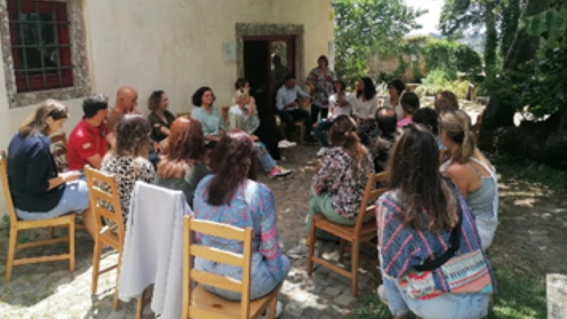 Ukrainian refugees at Values University facilities in Mafra, Portugal. Photo Credit: LIDH Foundation