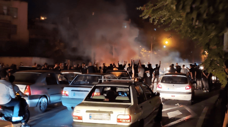 Protest in Tehran, Iran on September 25, 2022. Photo Credit: PMOI/MEK Twitter