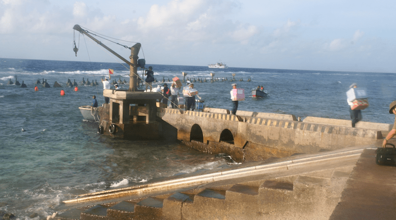 The Pearson Reef dock in the Spratly Islands under Vietnam's administration. Photo Credit: Ha petit, Wikipedia Commons