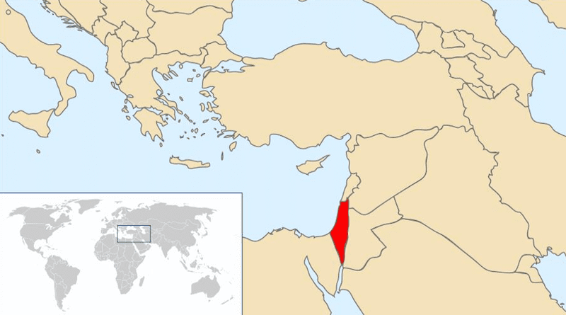 Location of Israel. Credit: Wikipedia Commons