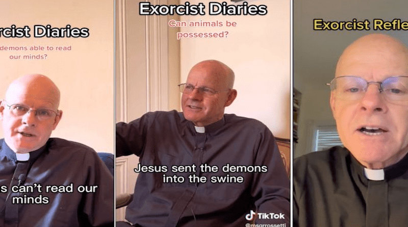 Monsignor Stephen Rossetti has already gained thousands of followers on social media after sharing the wisdom he has gained as an exorcist on online platforms. | Monsignor Stephen Rossetti on TikTok