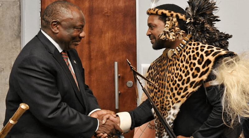 South Africa's President Cyril Ramaphosa with King of the Zulu nation, His Majesty Misuzulu KaZwelithini. Photo Credit: SA News