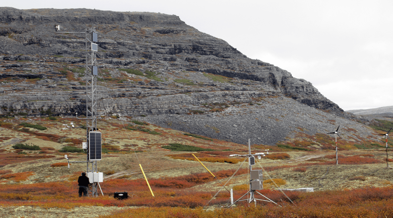 A new measurement station near Umiujaq in Canada, a transition zone from forest to tundra. CREDIT: Florent Domine, Université Laval and CNRS, Canada