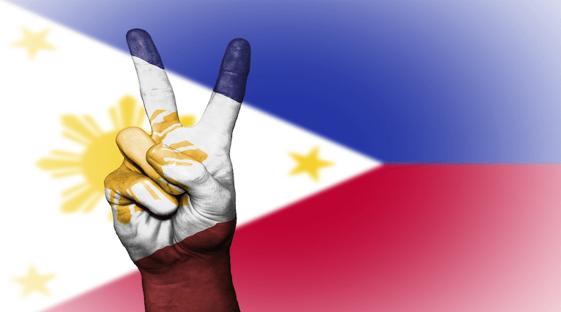 Philippines Peace Hand Nation Background Banner Flag