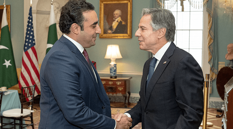 Secretary of State Antony J. Blinken meets with Pakistani Foreign Minister Bilawal Bhutto Zardari at the U.S. Department of State in Washington, D.C., on September 26, 2022. [State Department photo by Freddie Everett/ Public Domain]
