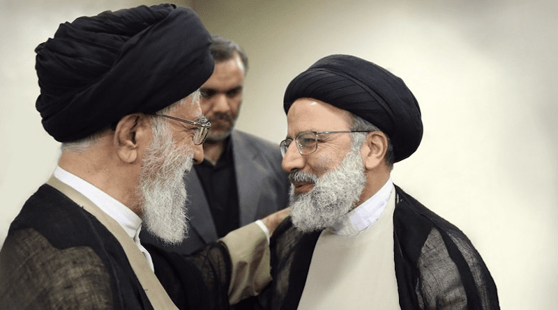 Iran's Ayatollah Seyed Ali Khamenei with President Ebrahim Raisi. Photo Credit: Tasnim News Agency