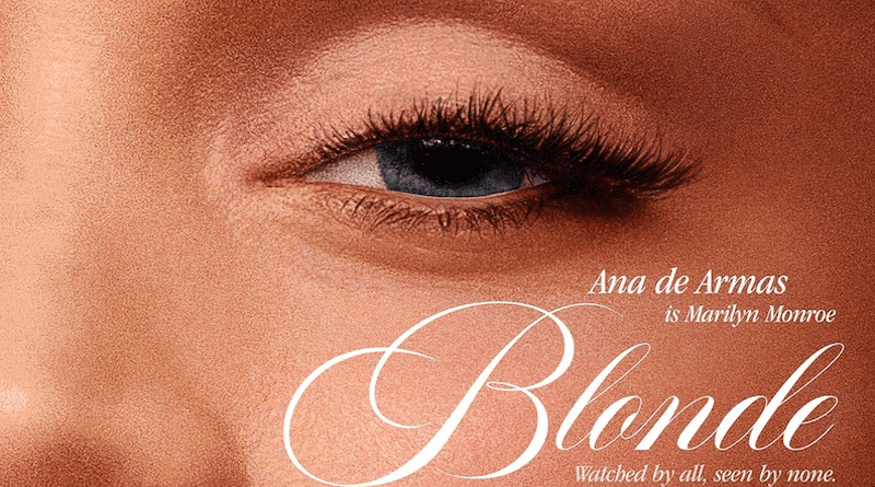 Detail of poster for 'Blonde' (2022 film).