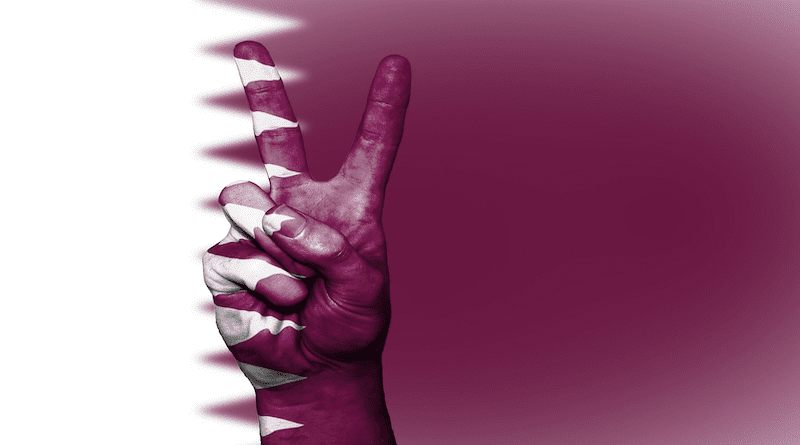 Qatar Peace Hand Nation Background Banner Colors Flag