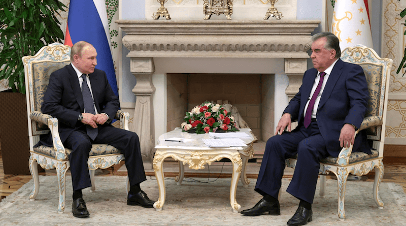 Russia's President Vladimir Putin with President of Tajikistan Emomali Rahmon. Photo Credit: Kremlin.ru