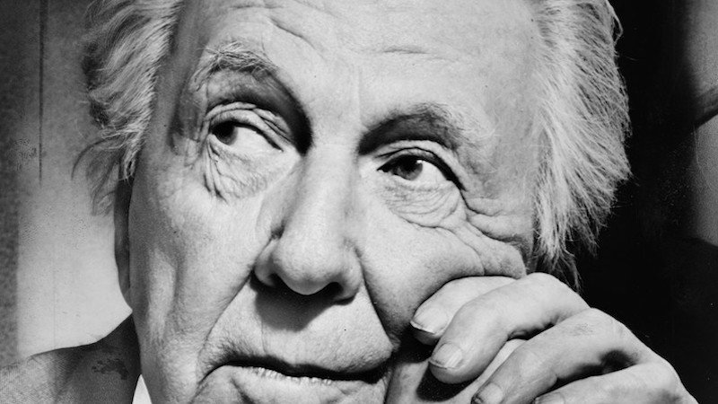 Cropped portrait photograph of Frank Lloyd Wright. Photo Credit: New York World-Telegram and the Sun staff photographer: Al Ravenna, Wikipedia Commons