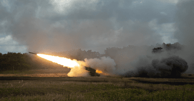 Marines fire rockets from an M142 High Mobility Artillery Rocket System (HIMARS) during Exercise Resolute Dragon 22 at Yausubetsu Maneuver Area, Hokkaido, Japan, Oct. 14, 2022. Photo Credit: Marine Corps Cpl. Diana Jimenez