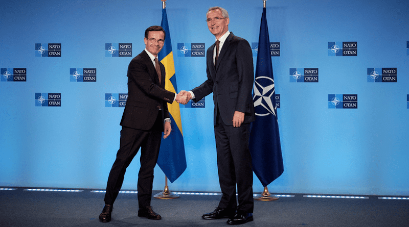 The Prime Minister of Sweden, Ulf Kristersson visits NATO and meets with NATO Secretary General Jens Stoltenberg. Photo Credit: NATO