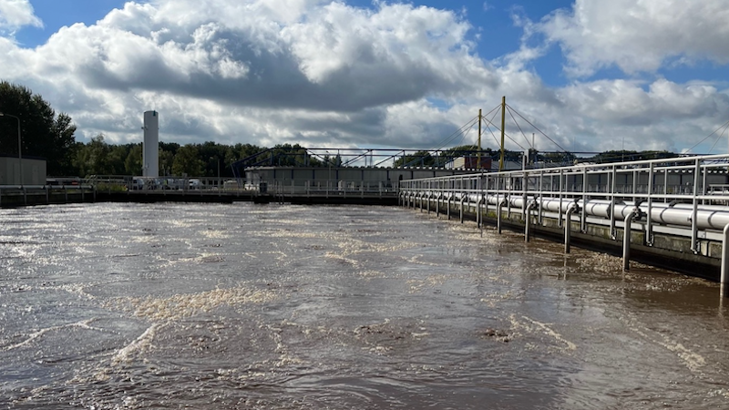 RWZI Tilburg, one of the largest water recovery facilities in Southern Netherlands. Picture © ESCI