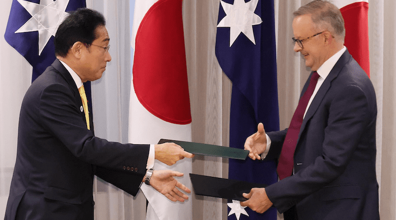 Japanese Prime Minister Fumio Kishida with Australia's Prime Minister Anthony Albanese. Photo Credit: Japan Prime Minister Office