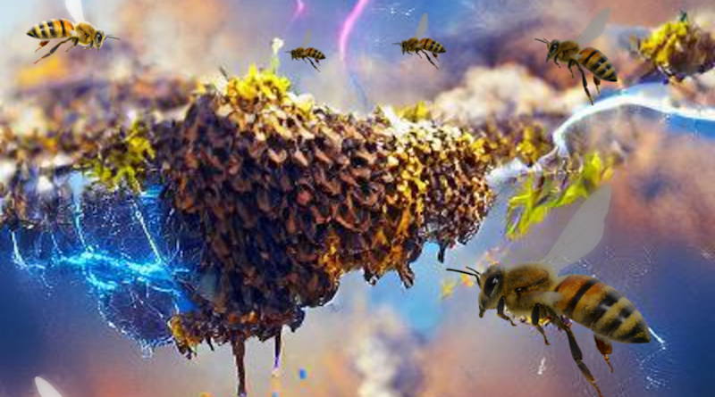 AI rendering bees and electricity CREDIT: Ellard Hunting